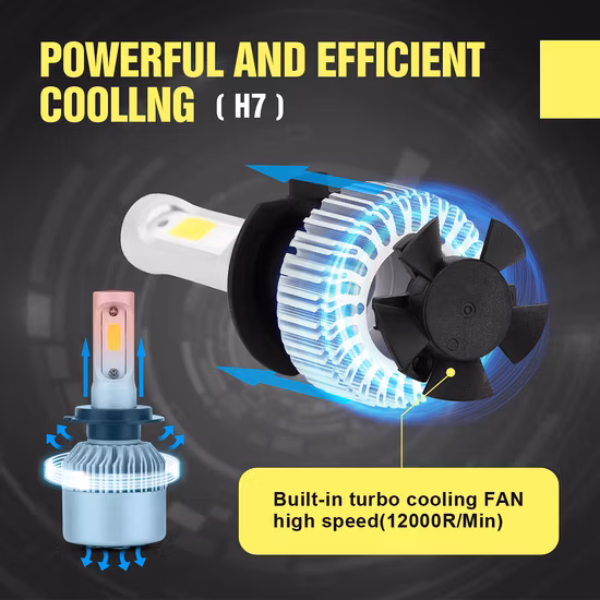 S1 X3 C6 S2 H7 H13 LED Luz automática con faro LED para automóvil 9006 9005 H1 H3 5202 y kit de xenón 3000K H11 Bombilla