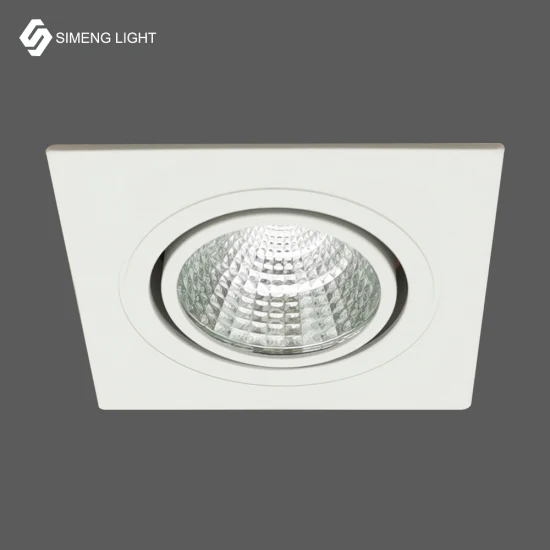 55 mm Recorte Baño inteligente Dormitorio Cuadrado Redondo LED Interior Comercial Iluminación Panel Empotrado Downlight Techo Empotrado COB Spotlight Spot Down Light