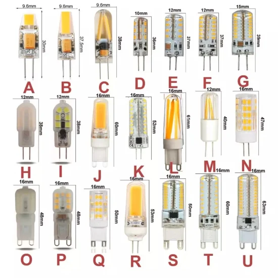 AC220V/110V DC12V/24V 1,1 W 1,2 W 1,3 W 1,5 W 1,8 W 2 W 3 W 5 W 5,5 W 6 W silicio PP cerámica SMD COB filamento G4 G9 Capluse bombilla LED con 3000 K 4000 K 6500 K